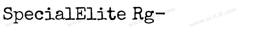 SpecialElite Rg字体转换